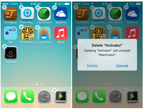 supprimer app sur iOS 12