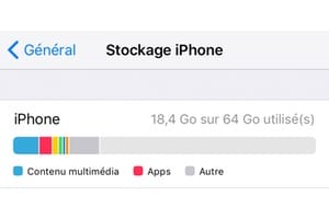 gérer stockage iPhone