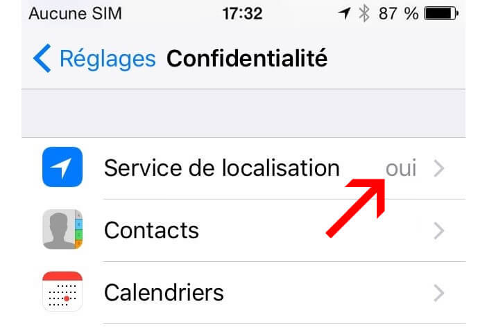 service de localisation
