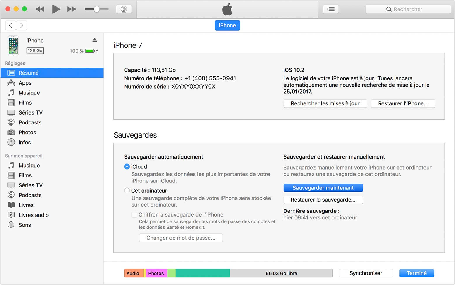 Sauvegarder iPad sur PC