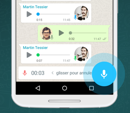 Astuce WhatsApp pour créer des messages vocaux