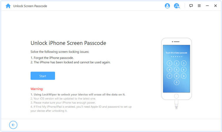 Capture d'écran d'iMyFone LockWiper