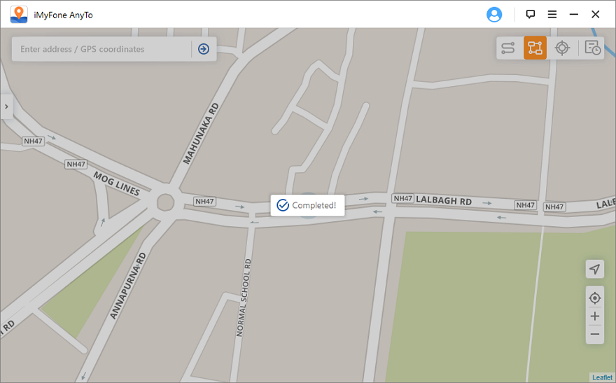 GPS location changed