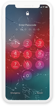 Verrouillage de l'iPhone avec écran cassé