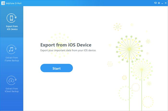 choisir l'exportation depuis l'appareil iOS