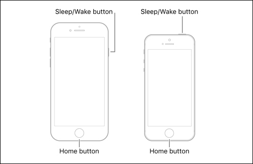 αναγκαστική επανεκκίνηση του iPhone 6 και προηγούμενων μοντέλων