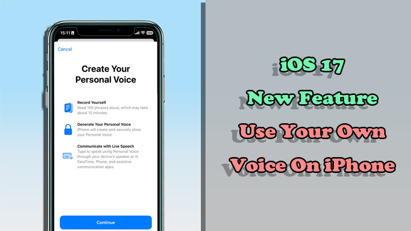 Σύνθεση ελεύθερης ομιλίας χρησιμοποιώντας τη δική σας φωνή στο iPhone! Εξηγήστε τον τρόπο χρήσης