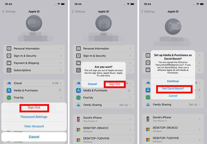 kako popraviti pogrešan Apple ID u trgovini aplikacija putem odjave pogrešnog Apple ID-a