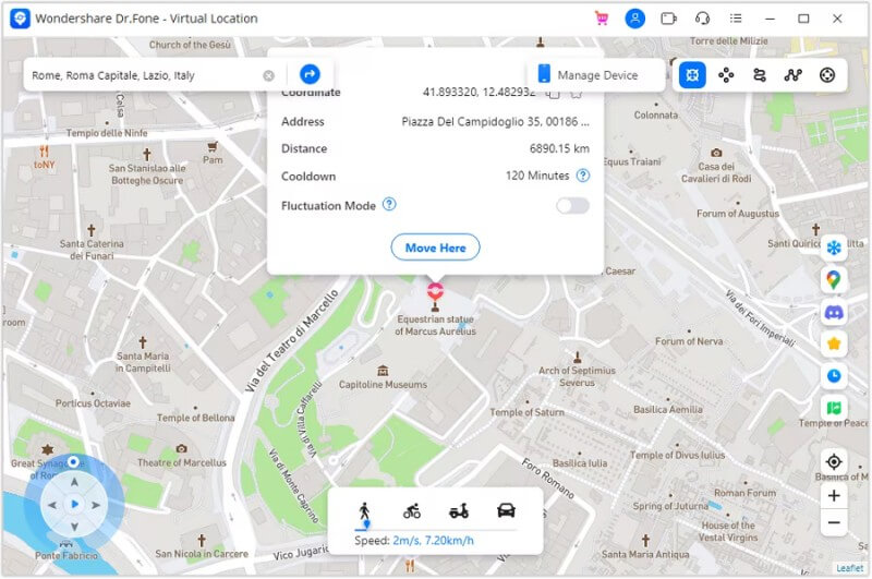 premjestite virtualnu lokaciju