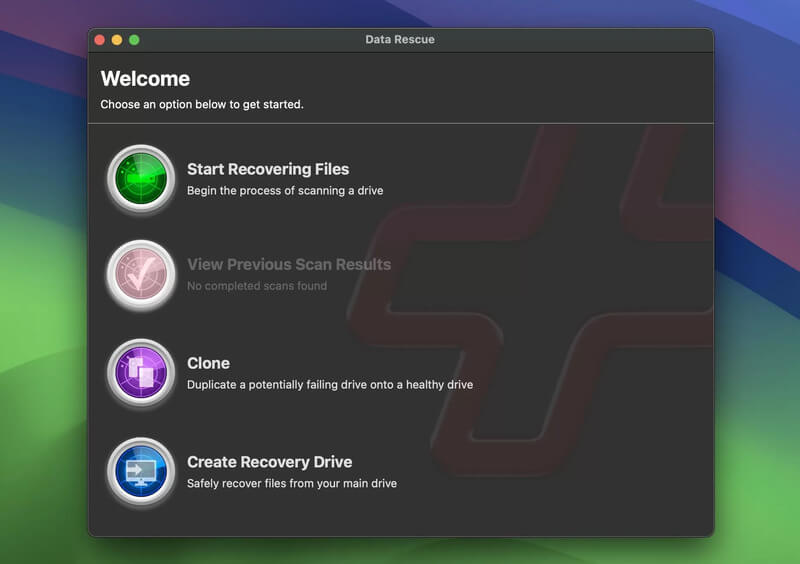 data rescue mac-ზე