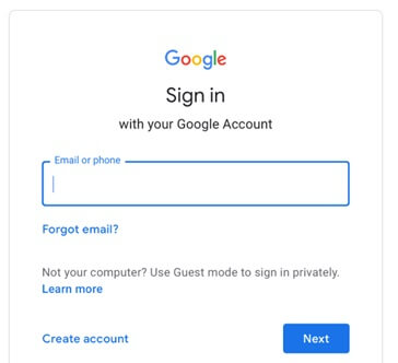 jelentkezzen be Google-fiókjába