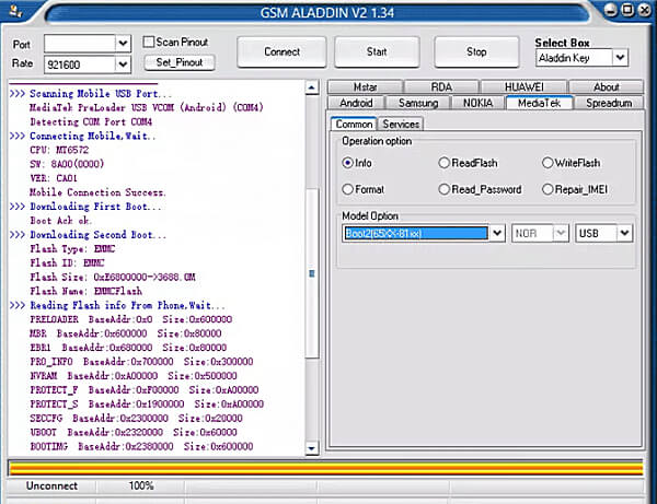 GSM Aladdin FRP Bypass Tool