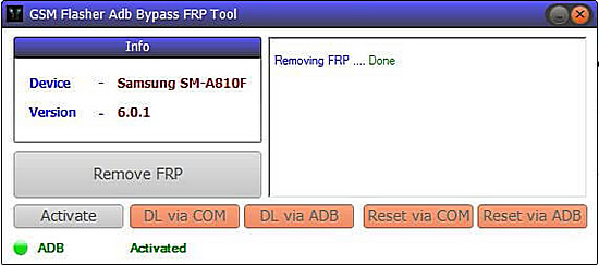 GSM Flasher ADB Bypass FRP Tool