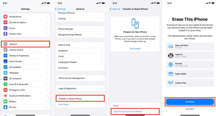 gyári alaphelyzetbe állítás iphone nélkül apple id a beállításokon keresztül