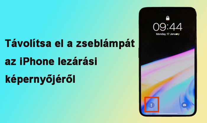 Távolítsa el a zseblámpát az iPhone lezárási képernyőjéről