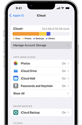 beállítások apple id icloud tárhely