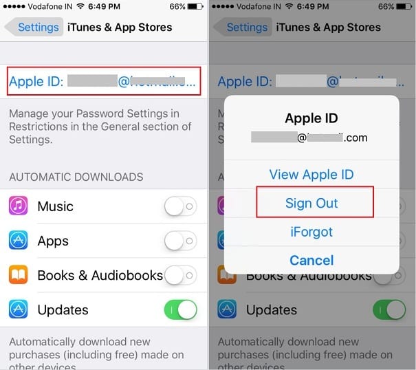 jelentkezzen ki az Apple id-ből az App Store-ból