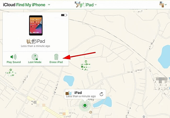 állíts vissza egy ipad-et a find my segítségével