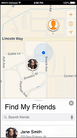 hamis tartózkodási hely a Find My Friends alkalmazásban iPhone-on