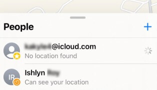 az iPhone lokátor alkalmazásában megjelenő eszközlista