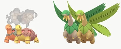 Torkoal és Tropius