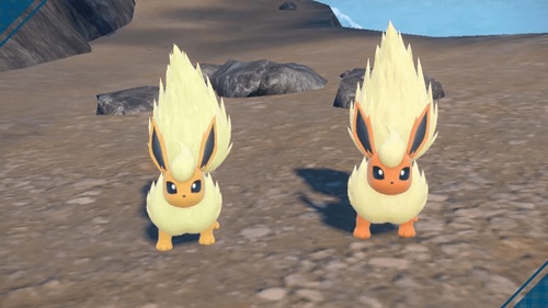 fényes Flareon és a normál