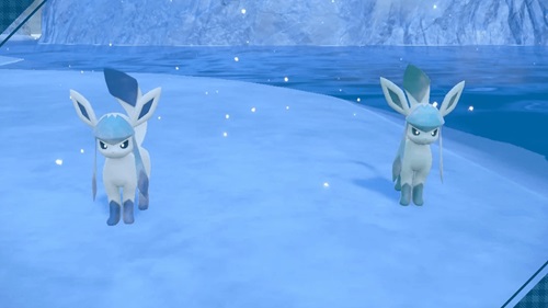 fényes Glaceon és a normál