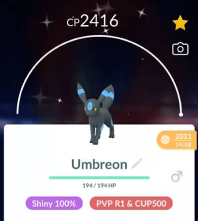 Umbreon adatok