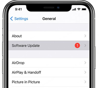iOS frissítése