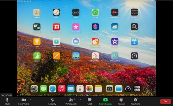 már láthatja az iPad képernyőjét a Zoomban