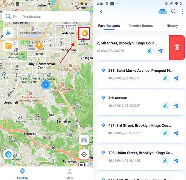 anyto android előzményrekord