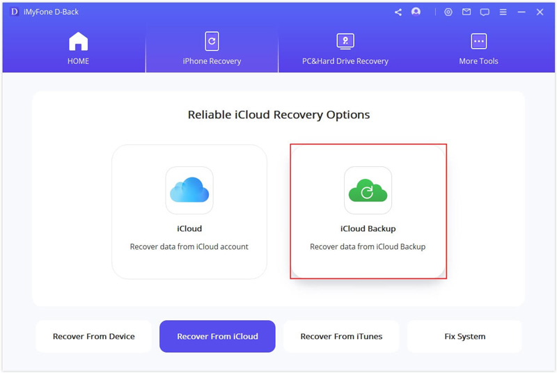 Visszaállítás iCloud biztonsági másolatból