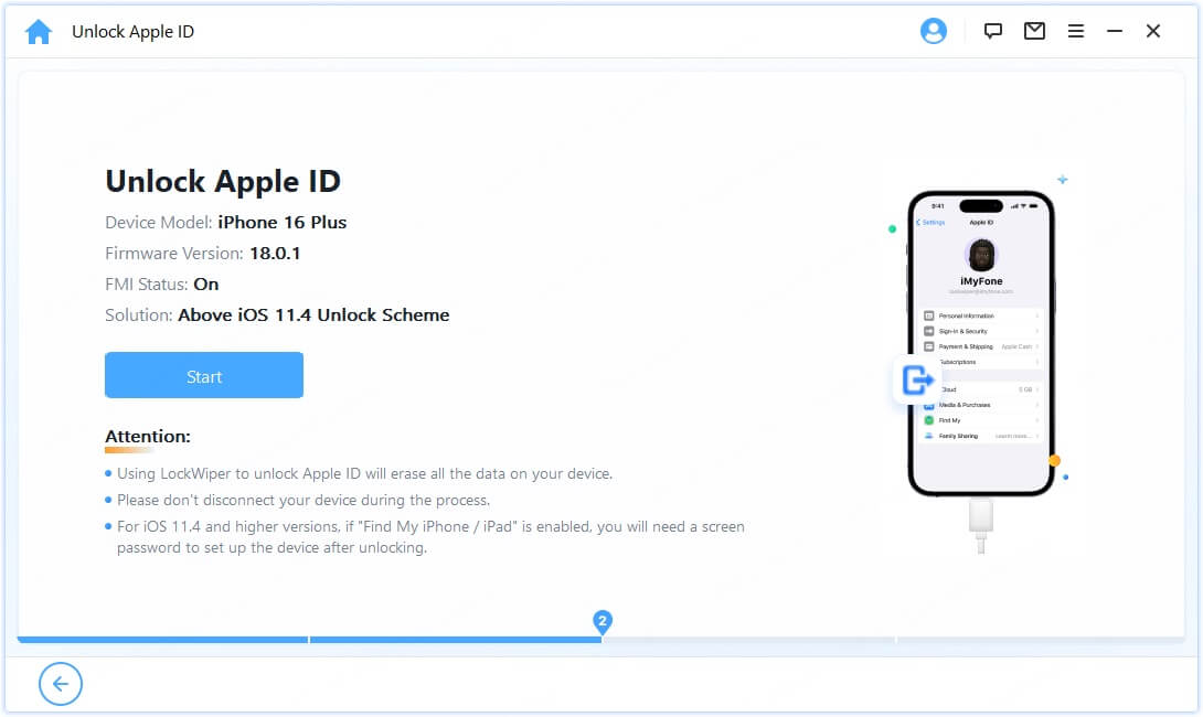 kezdje el az iphone visszaállítását Apple id nélkül