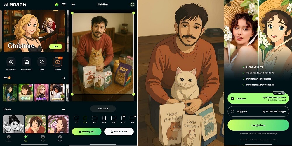 foto ai ghibli generator - AI Morph