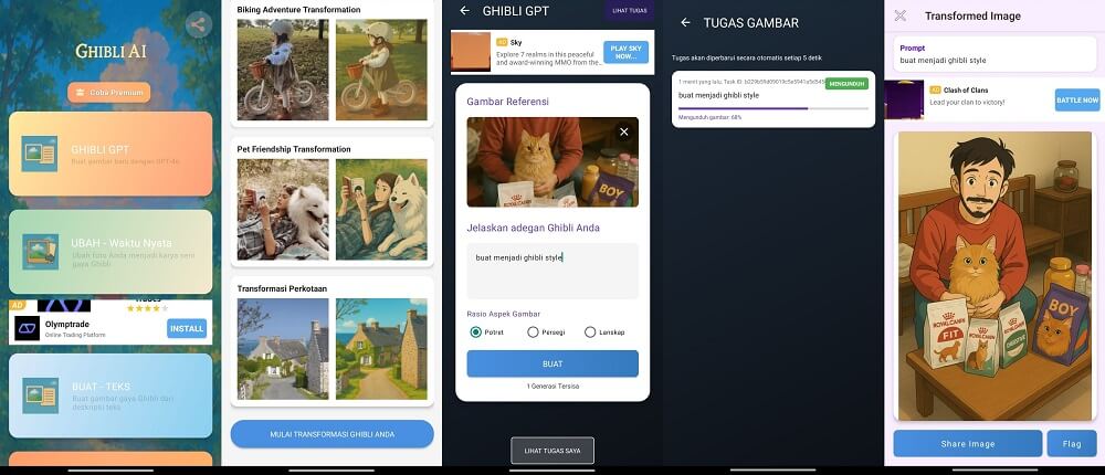 animego membuat foto ai ghibli