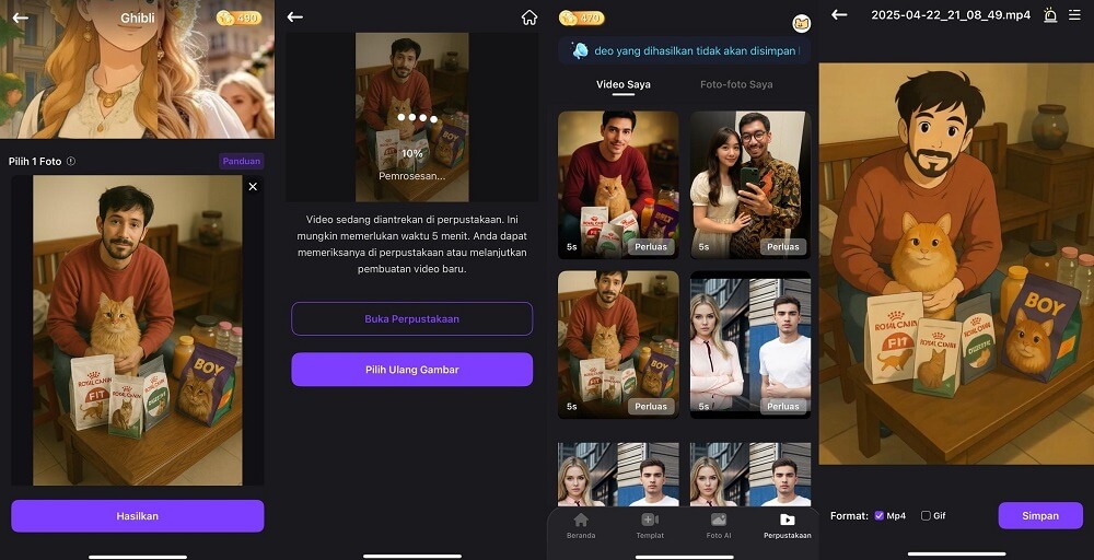 Berhasil Membuat Foto Menjadi Animasi Ghibli di iPhone