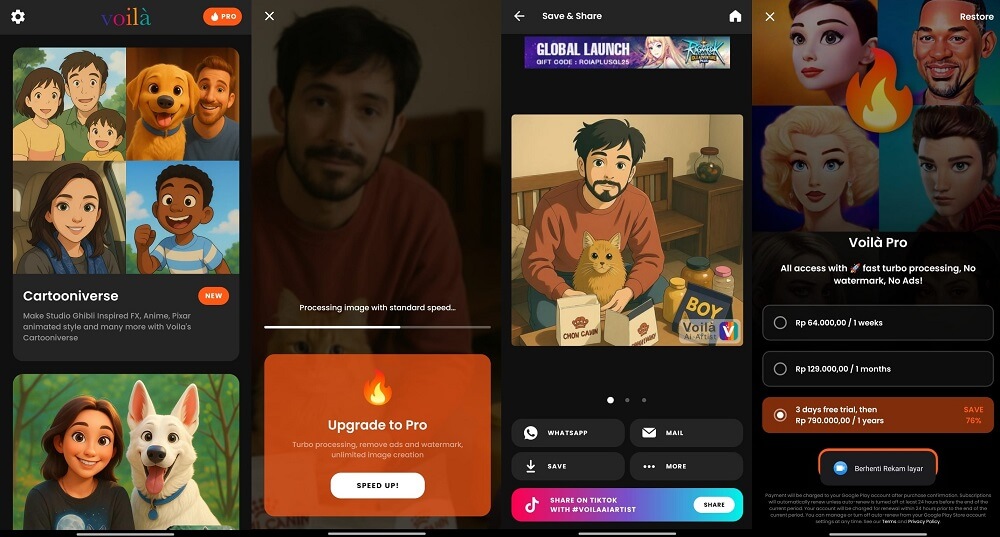 Voila membuat kartun ghibli