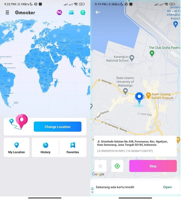 Fake GPS Location Change Spoof
