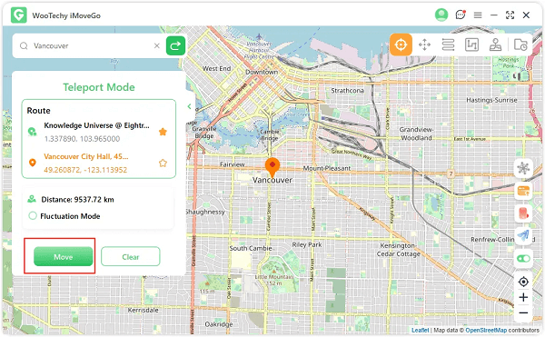 antarmuka apk fake gps WooTechy iMoveGo