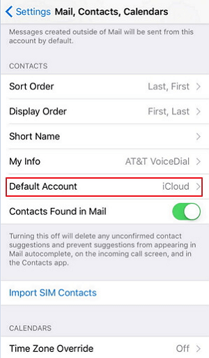 4 cara mengembalikan kontak yang terhapus pada iphone dengan akun default