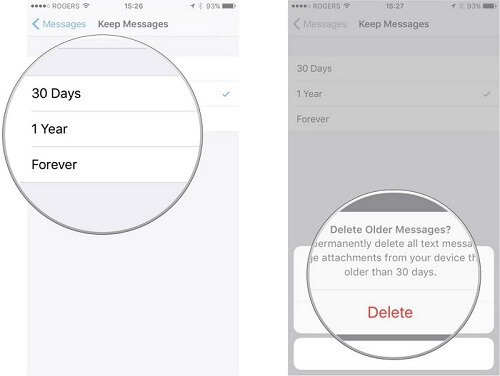 menghapus riwayat pesan lebih dari 30 hari di iphone
