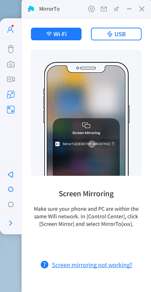 pencerminan layar iphone ke pc dengan mirrorto imyfone 2