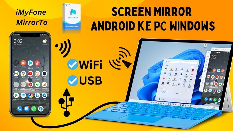 tutorial cara screen mirror dari hp android ke pc windows dengan mudah