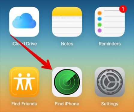 navigasikan ke fitur temukan iphone