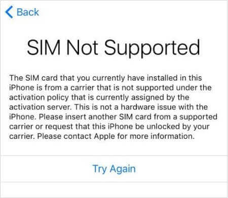 iphone sim not supported