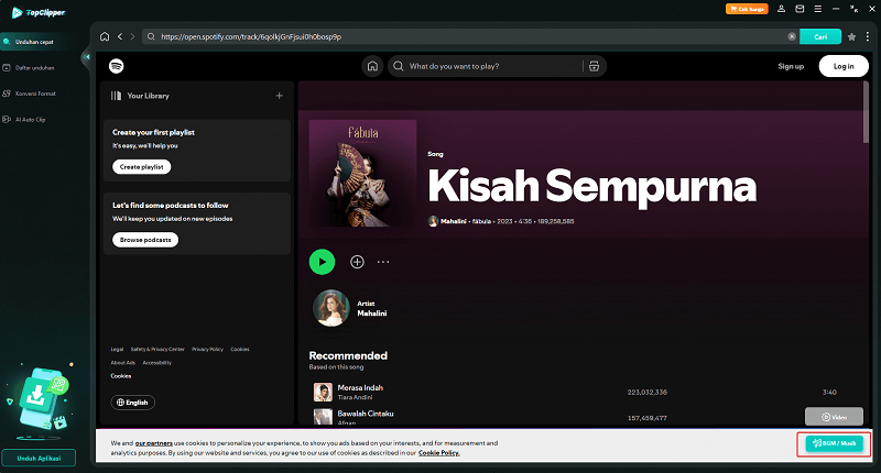 download lagu mahalini kisah sempurna melalui TopClipper