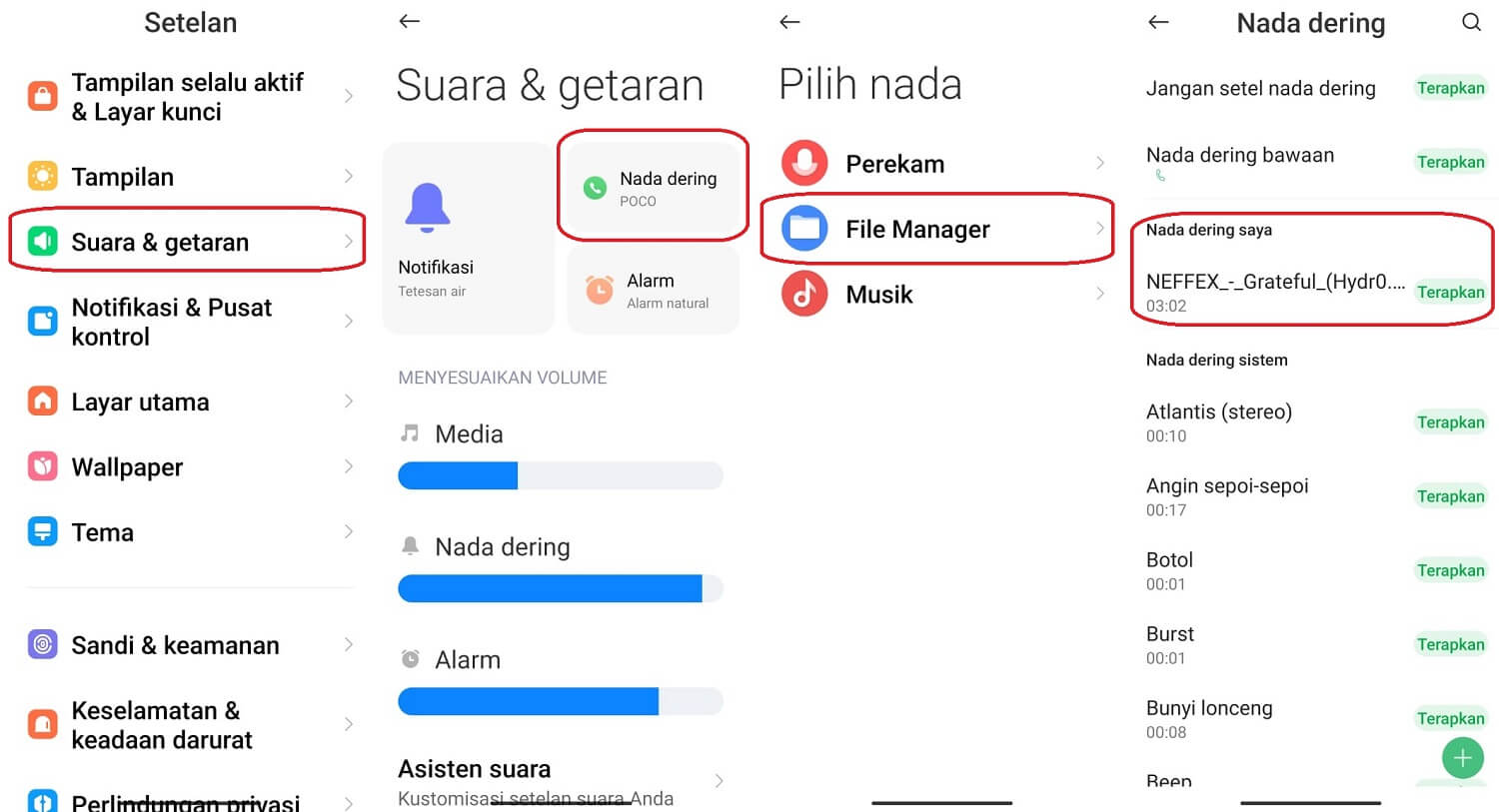 mengganti nada dering panggilan masuk di hp android