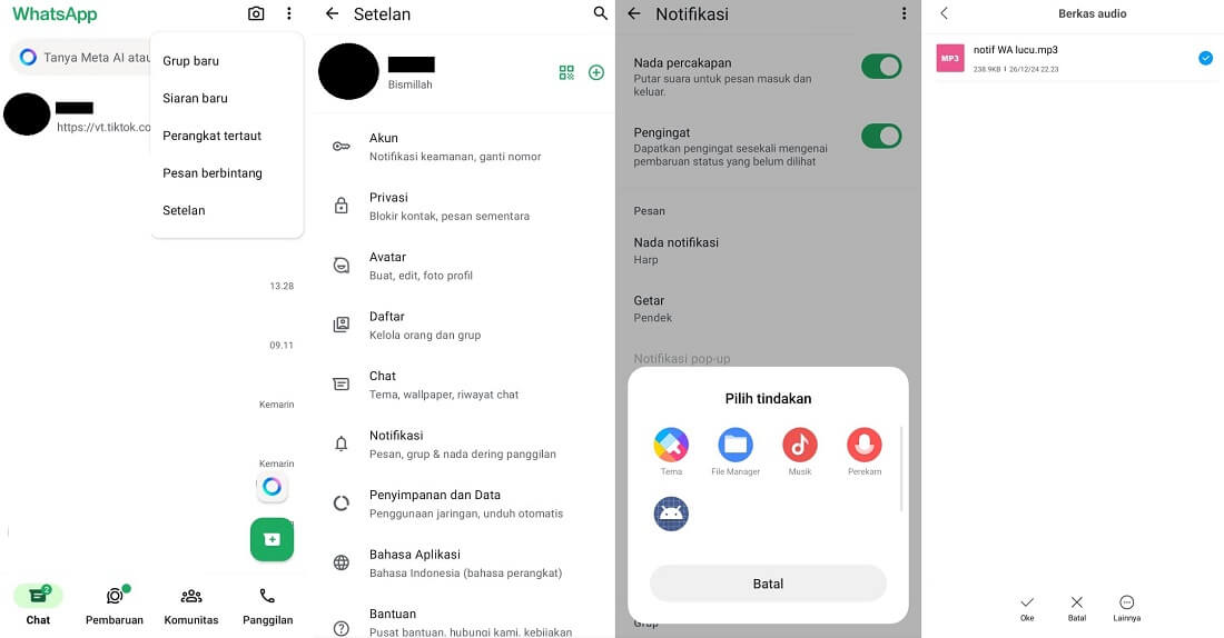 Mengganti Nada Dering WA dengan Lagu TikTok di Android