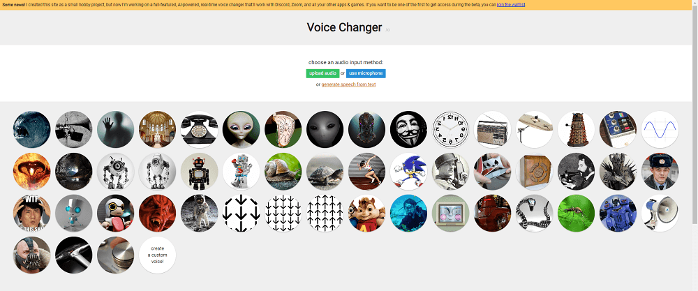 voice changer online voicechanger.io