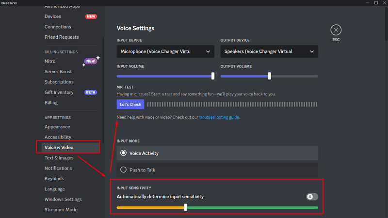 how to set discord for voice changer
